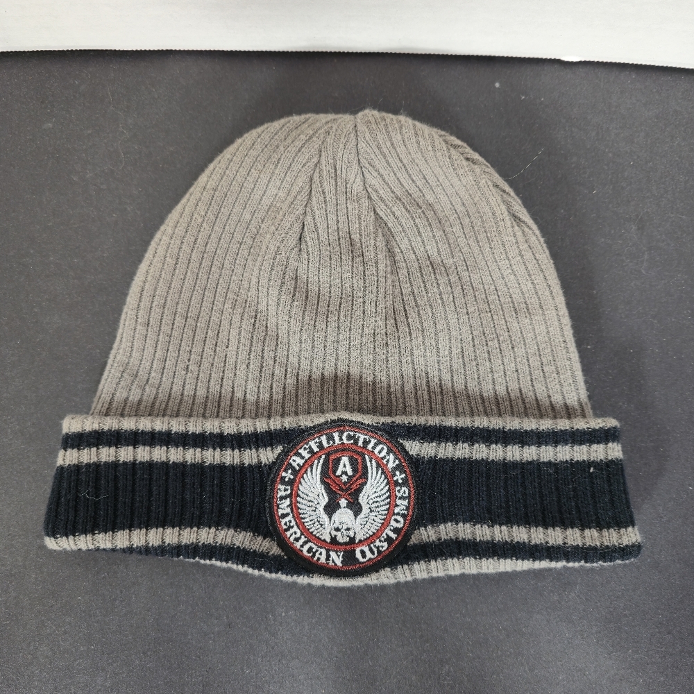 Affliction Beanie Toque Hat Gray
